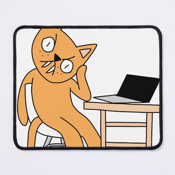 Item preview, MEAN CAT at work - orange designed and sold by motherbrainart.