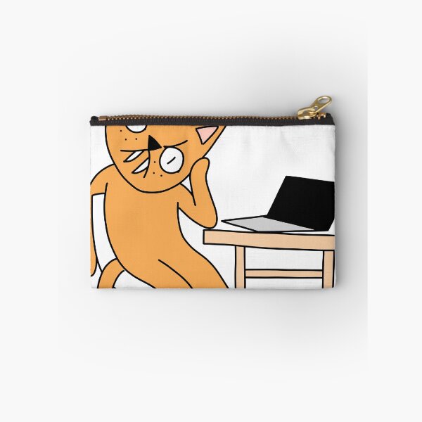 Item preview, MEAN CAT at work - orange designed and sold by motherbrainart.