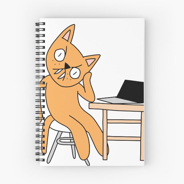 Item preview, MEAN CAT at work - orange designed and sold by motherbrainart.