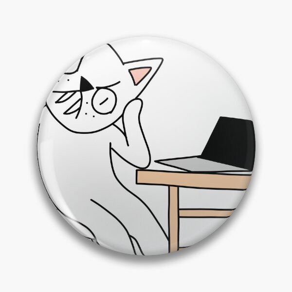 Item preview, MEAN CAT at work - white designed and sold by motherbrainart.