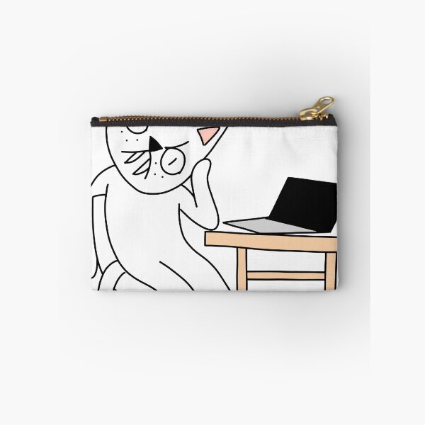 Item preview, MEAN CAT at work - white designed and sold by motherbrainart.