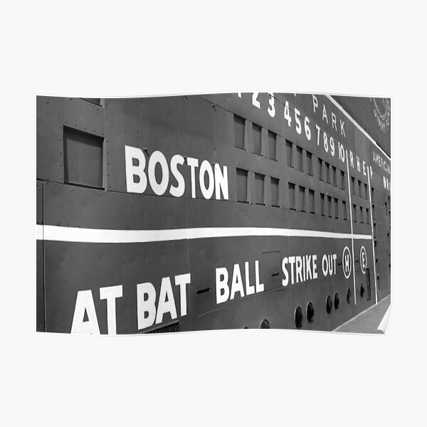 BOSTON RED SOX FENWAY PARK RETIRED NUMBERS PHOTO POSTER TICKET JERSEY BAT  BALL