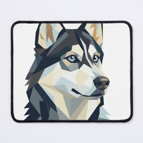 Item preview, Geometric Low Poly Husky Portrait designed and sold by KhrystallineArt.