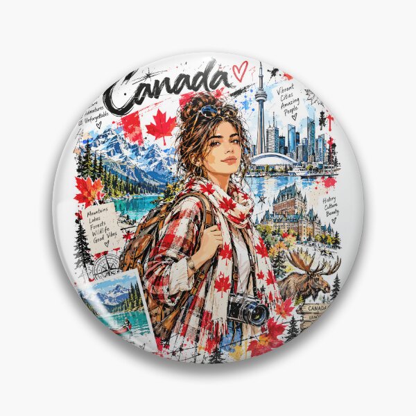 Item preview, Canada Travel and Nature Illustration designed and sold by EdwinkOne.