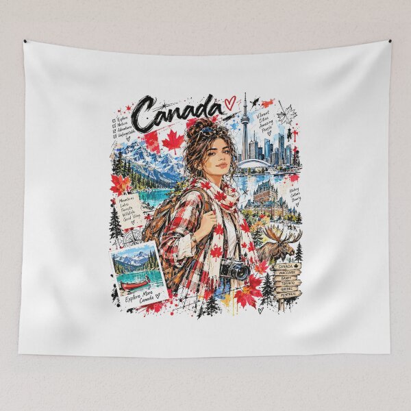 Item preview, Canada Travel and Nature Illustration designed and sold by EdwinkOne.
