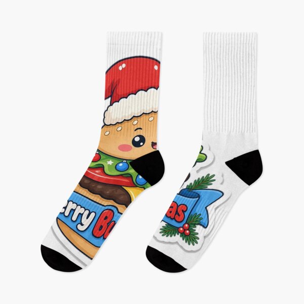Item preview, Burger Christmas Merry Burger-mas Gift designed and sold by Soft Merch.
