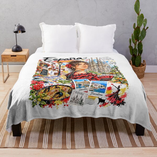 Item preview, Spain Travel and Culture Illustration designed and sold by EdwinkOne.