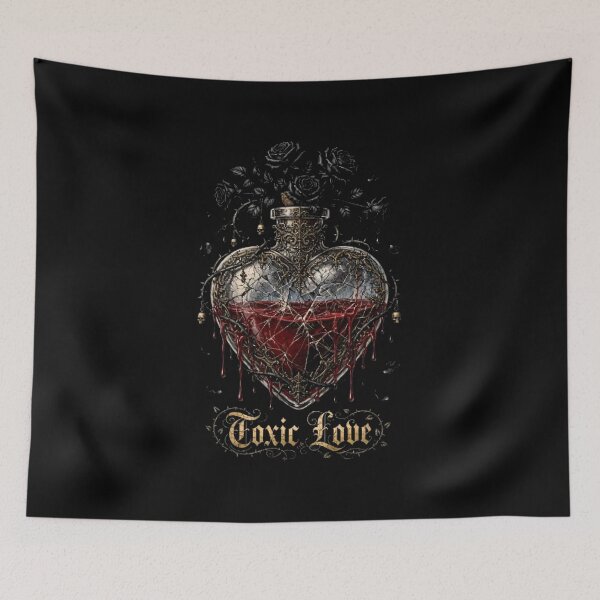 Item preview, Toxic Love - Heart Shaped Poison Bottle | Gothic Dark Romance Potion designed and sold by Kvllo Collective Co..
