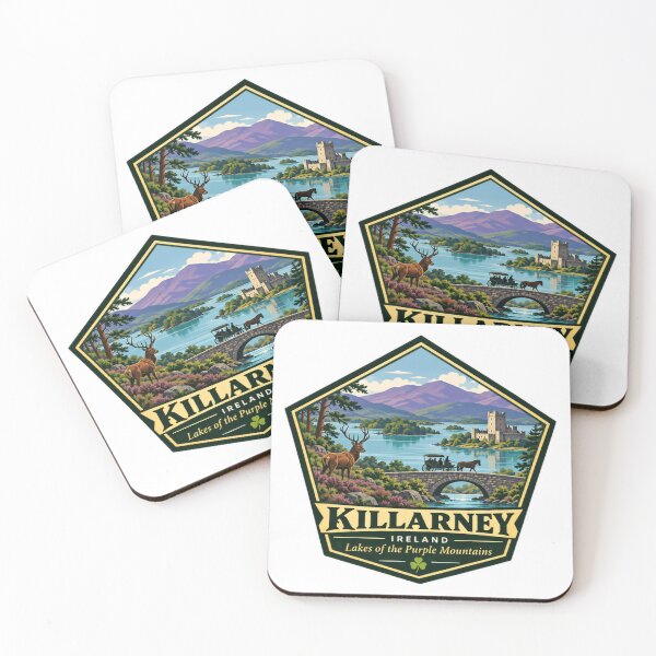 Aperçu de l'œuvre Killarney, Irlande, Lacs des Montagnes Pourpres, Souvenir de voyage irlandais créée et vendue par JonesFlora2025.