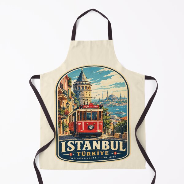 Item preview, Istanbul Turkey Historic Tram – Two Continents One City Vintage Travel Design designed and sold by Globalcitytees.