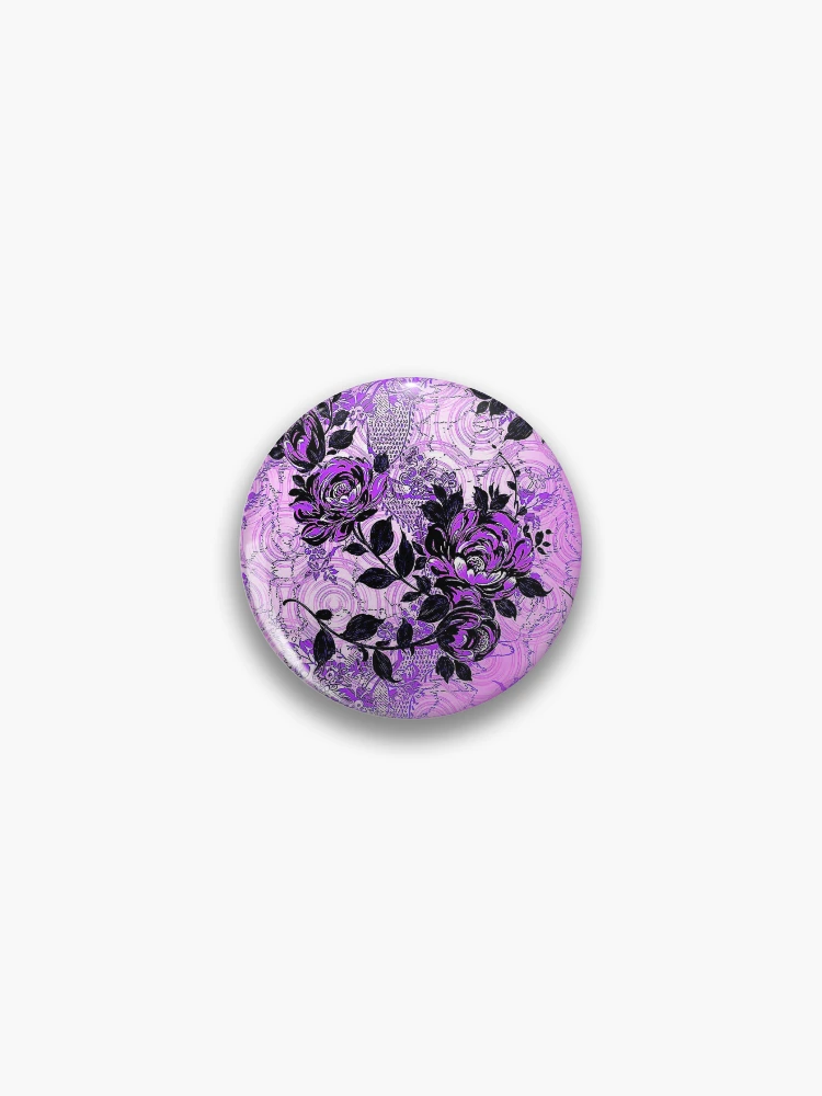 Thumbnail 1 of 3, Pin, Violet Roses designed and sold by ViaARTfactory.