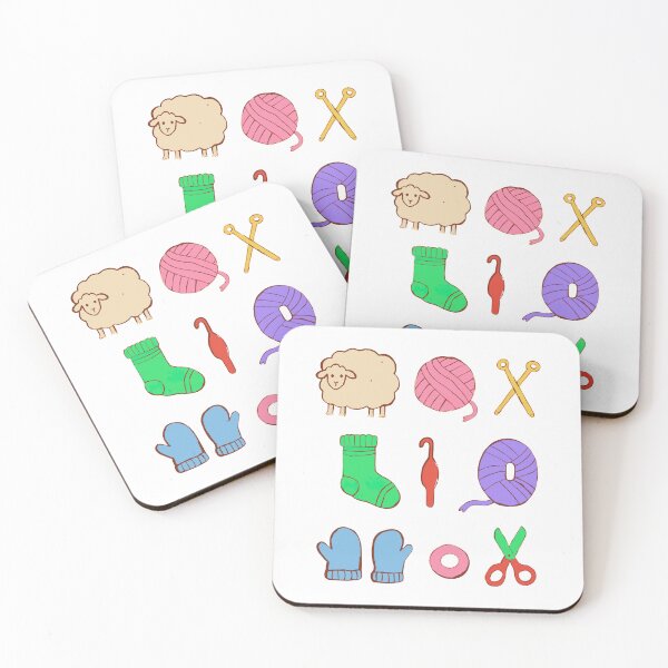 Item preview, Knitting Supplies Sticker Pack with a Sheep designed and sold by BysonDesigns.
