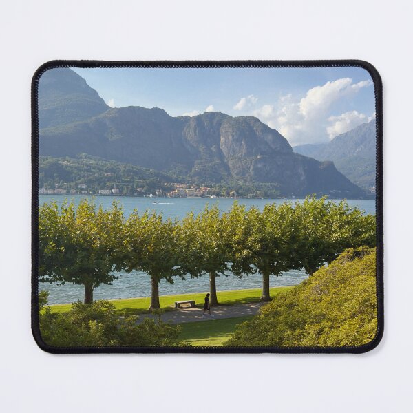 Item preview, Lakeside Park Walkway Overlooking Mountains Across Calm Water designed and sold by Matricko.