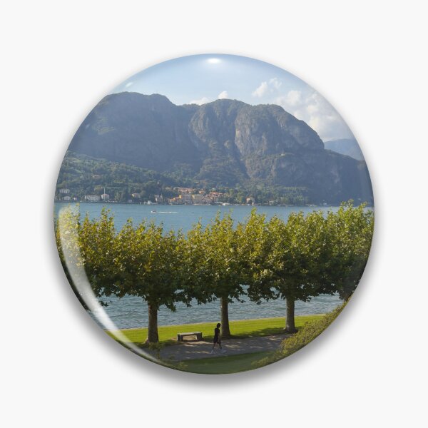 Item preview, Lakeside Park Walkway Overlooking Mountains Across Calm Water designed and sold by Matricko.