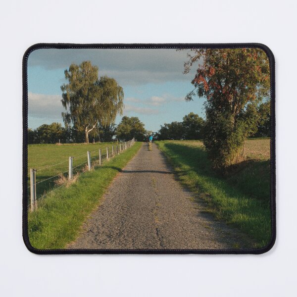 Item preview, Country Gravel Road Passing Green Pastures And Autumn Trees designed and sold by Matricko.
