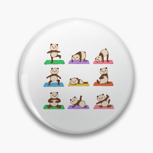 Item preview, Panda Yoga Poses Sticker Pack - Nine Pandas designed and sold by BysonDesigns.