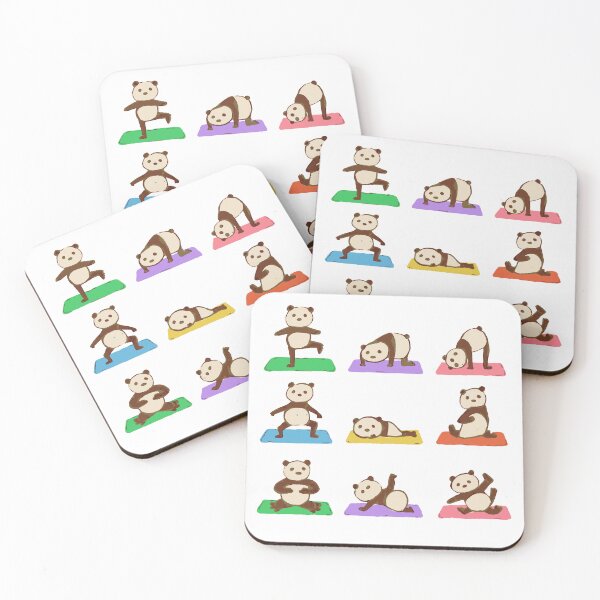 Item preview, Panda Yoga Poses Sticker Pack - Nine Pandas designed and sold by BysonDesigns.