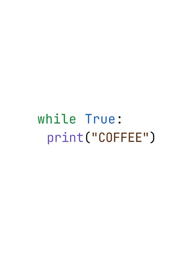 Thumbnail 4 of 4, Samsung Galaxy Phone Case, While True Print Coffee Python Code designed and sold by DevStyle Labs.