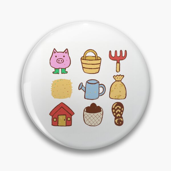 Item preview, Farm Chores Sticker Pack with a Pig designed and sold by BysonDesigns.