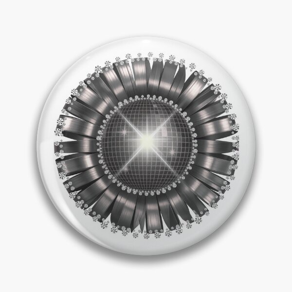 Item preview, Sparkling Silver Disco Ball Diamond Flower Aesthetic Art designed and sold by MinimalAurashop.