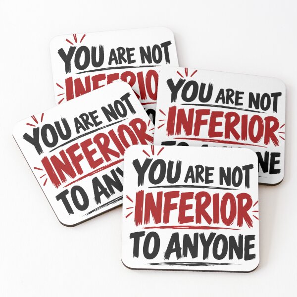 Item preview, You Are Not Inferior to Anyone – Self Worth Motivational Quote designed and sold by Lovestickerco.