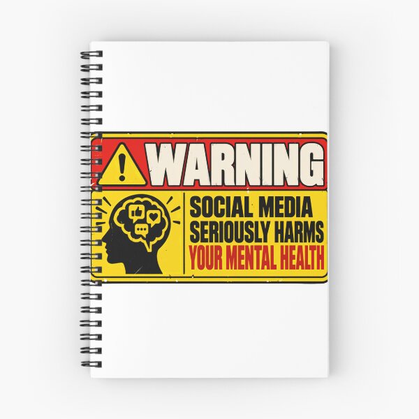 Item preview, Warning Social Media Seriously Harms Your Mental Health Awareness Digital Detox designed and sold by HumansStuck12.