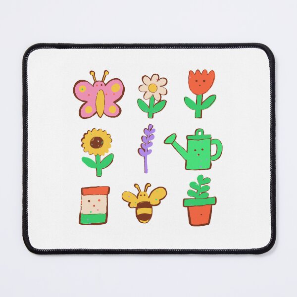 Item preview, Garden Flowers Sticker Pack with a Butterfly designed and sold by BysonDesigns.