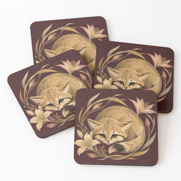 Item preview, Wildcat and Flowers designed and sold by Mooncalf Market.