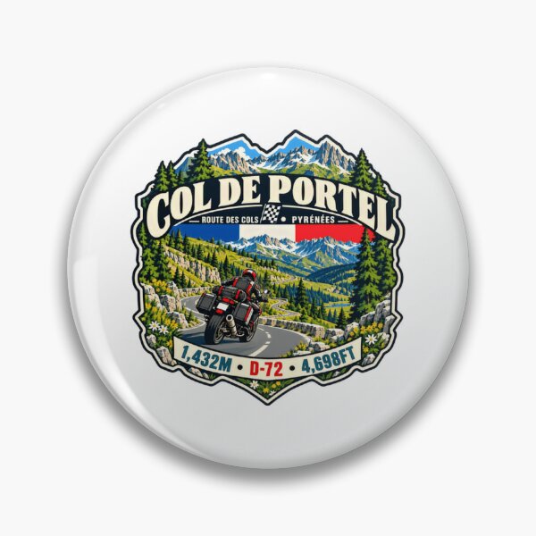 Item preview, Col De Portel Pyrenees Motorcycle Rider Mountain Pass designed and sold by JonesFlora2025.