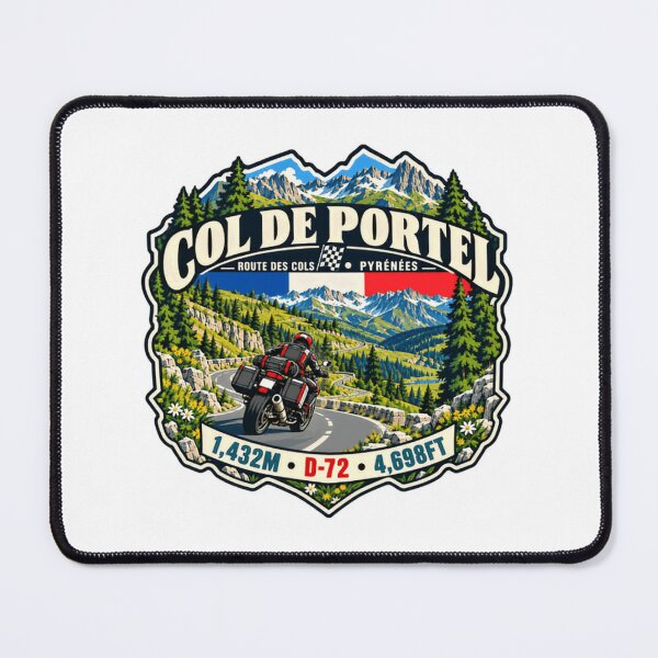 Item preview, Col De Portel Pyrenees Motorcycle Rider Mountain Pass designed and sold by JonesFlora2025.