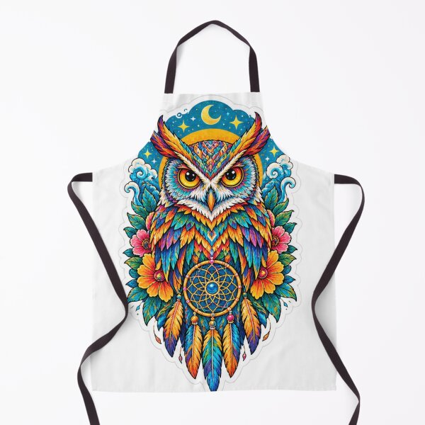 Item preview, Mystical Colorful Owl Dreamcatcher designed and sold by GussieGerman.