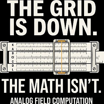 Artwork thumbnail, Analog Field Computation Slide Rule Math Engineer by SplashTastic