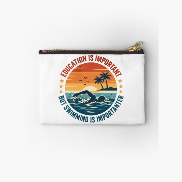 Item preview, Education Is Important But Swimming Is Importanter Swimmer Funny Athlete designed and sold by HumansStuck12.