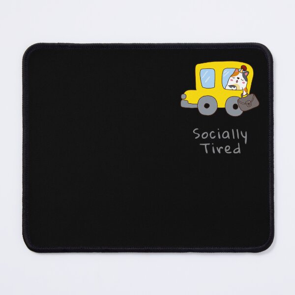 Item preview, Socially Tired | Introvert Cat Humor | Mood System Cats designed and sold by ContigoART.