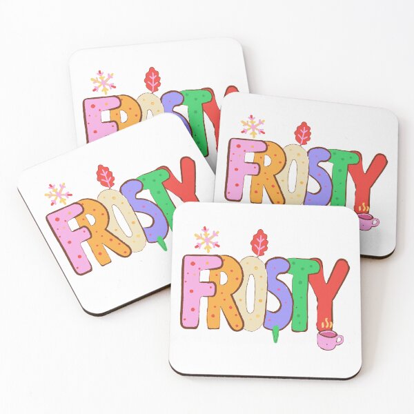 Item preview, Frosty Winter Lettering - Riso Doodle Print designed and sold by BysonDesigns.