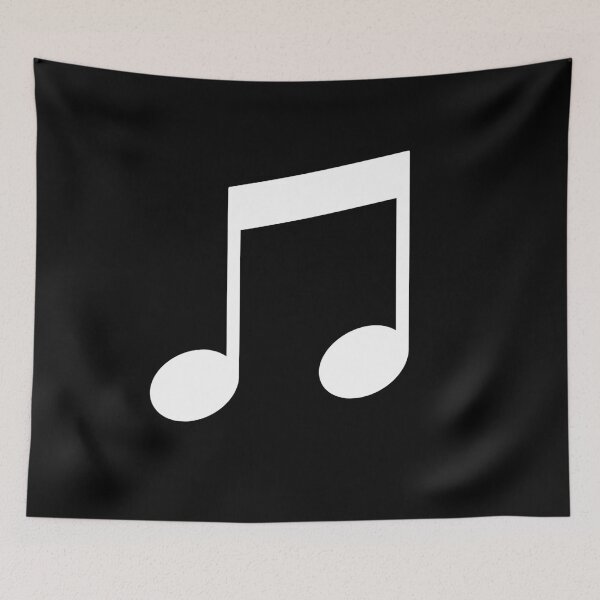Item preview, Beamed Eighth Notes - Bold White Music Symbol for Music Lovers designed and sold by lematworks.