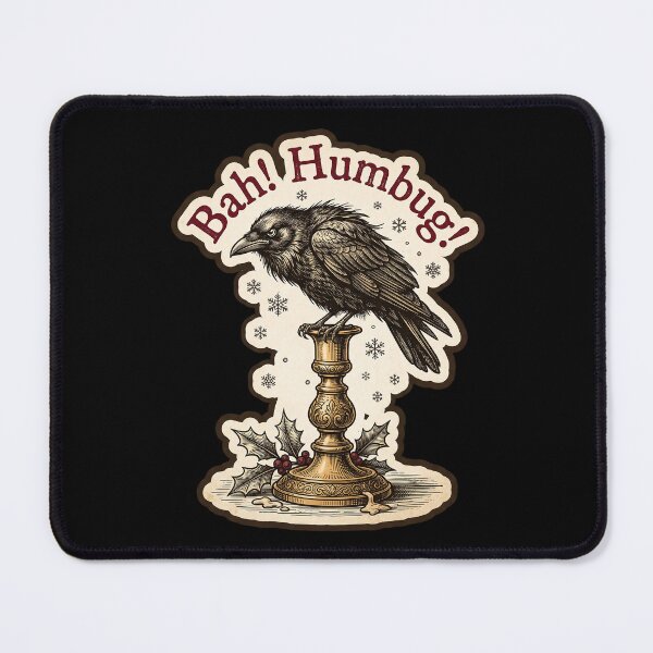 Item preview, Bah Humbug Raven — Victorian Gothic Christmas designed and sold by TheCalmEdit.