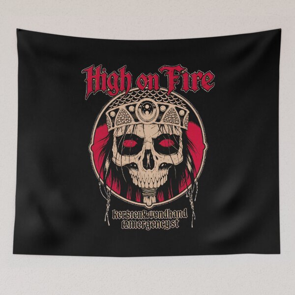 Item preview, High On Fire Kvelertak Skull Crowned Red Eyes designed and sold by Sidraxoka.