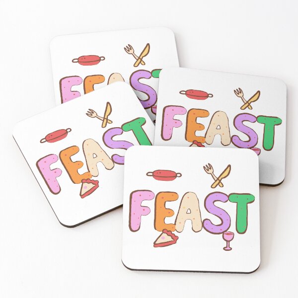 Item preview, Feast Holiday Dinner Lettering - Riso Print designed and sold by BysonDesigns.