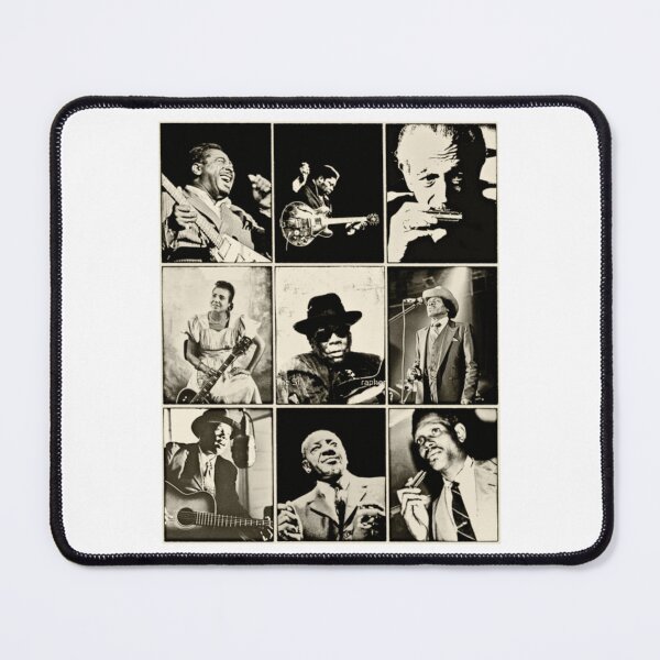 Item preview, Vintage Blues Legends Portrait Collage Design designed and sold by markzickler.