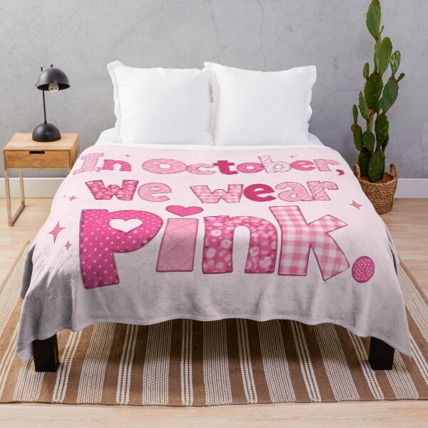 Item preview, In October We Wear Pink Patterned Texture Patchwork designed and sold by Vicky021.