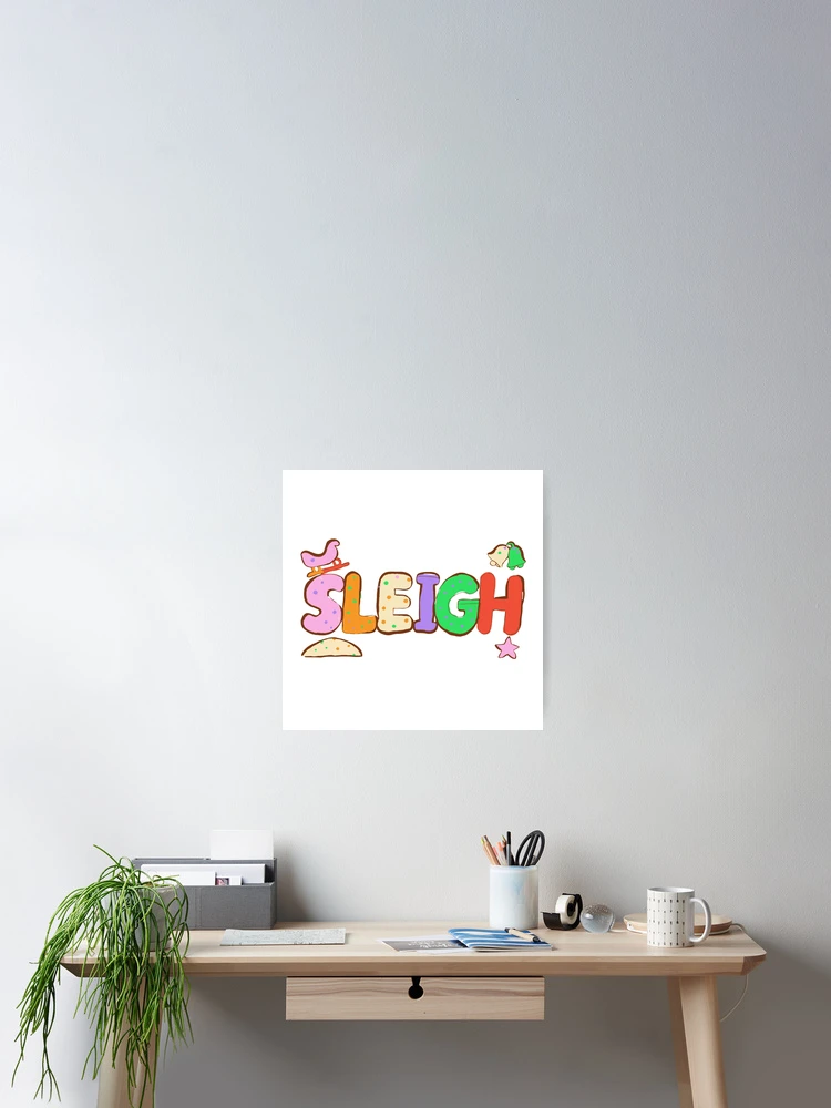 Thumbnail 2 of 3, Poster, Sleigh Ride Lettering - Riso Doodle Print designed and sold by BysonDesigns.