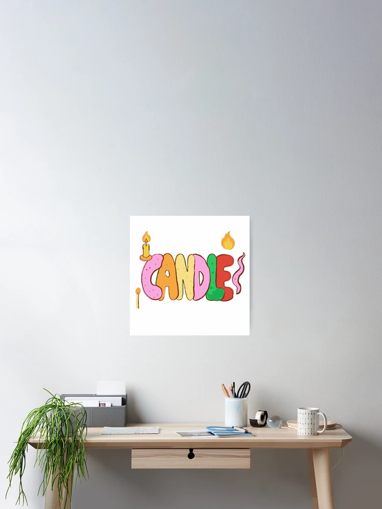 Thumbnail 2 of 3, Poster, Candlelight Lettering - Riso Doodle Print designed and sold by BysonDesigns.