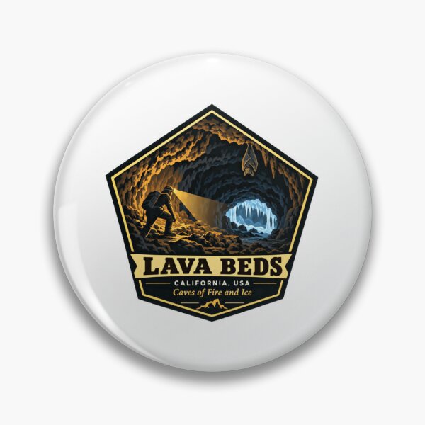 Item preview, Campos de lava en California, EE. UU., Cuevas de Fuego y Hielo, Parque Nacional, Explorador de cuevas designed and sold by JonesFlora2025.