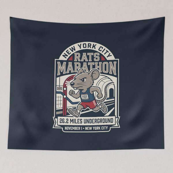 Item preview, New York City Rats Marathon 26.2 Miles Underground designed and sold by SplashTastic.