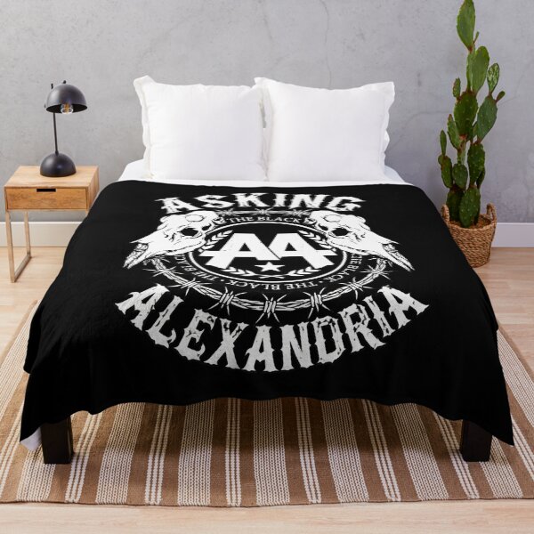 Item preview, Asking Alexandria Distressed Emblem Skull Barbed Wire designed and sold by Sidraxoka.