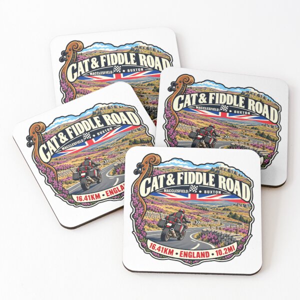 Item preview, Cat & Fiddle Road Macclesfield Buxton England Motorcycling Biker designed and sold by JonesFlora2025.