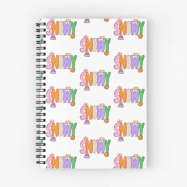 Item preview, Snowy Day Lettering - Riso Doodle Print designed and sold by BysonDesigns.