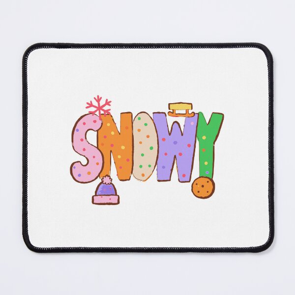 Item preview, Snowy Day Lettering - Riso Doodle Print designed and sold by BysonDesigns.