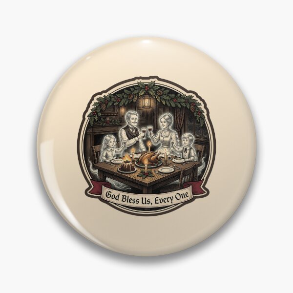 Item preview, God Bless Us Every One — Christmas Ghost Dinner designed and sold by TheCalmEdit.